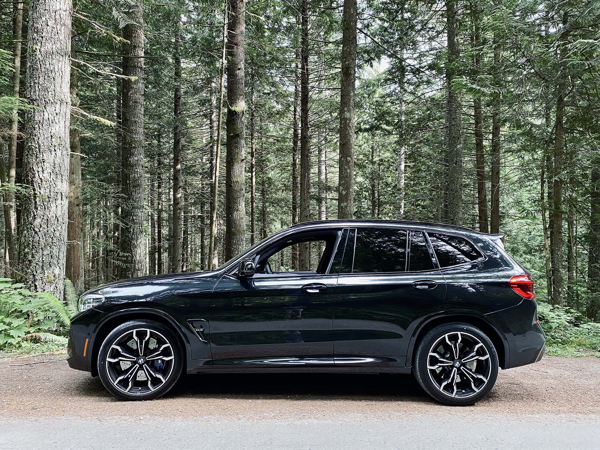 2020 BMW X3 M in the woods