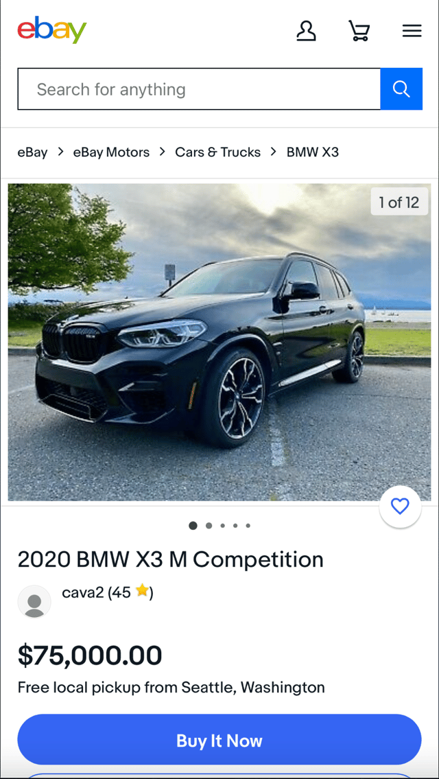 2020 BMW X3 M For Sale on eBay Motors